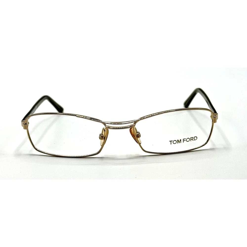Tom Ford Eyeglasses Frame TF5024 255 Gold Square Metal New Authentic 52-16-130